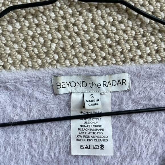 EUC Purple Fuzzy Cardigan - Picture 6 of 7